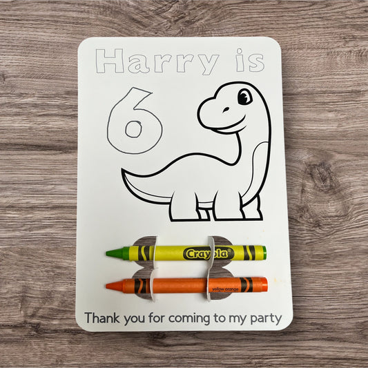 Dinosaur Colouring Card