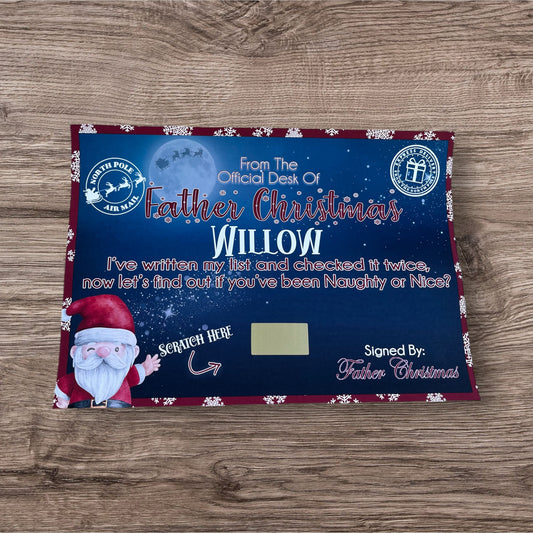 Personalised Naughty or  Nice List Certificate