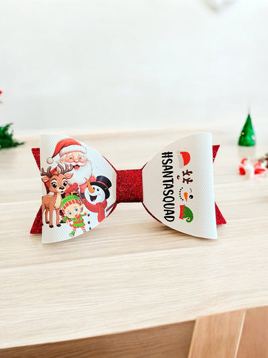 Santa Squad Hair Bow