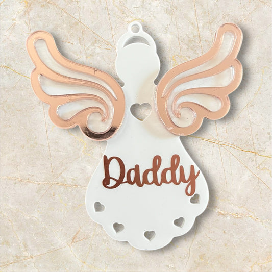 Personalised Acrylic Angel Memorial Christmas Tree Decoration