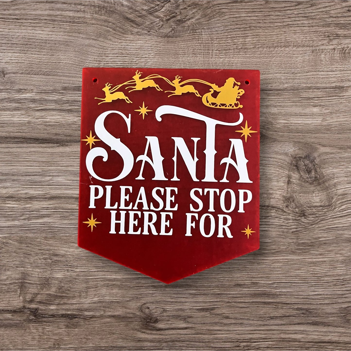 Personalised Santa Please Stop Here Sign