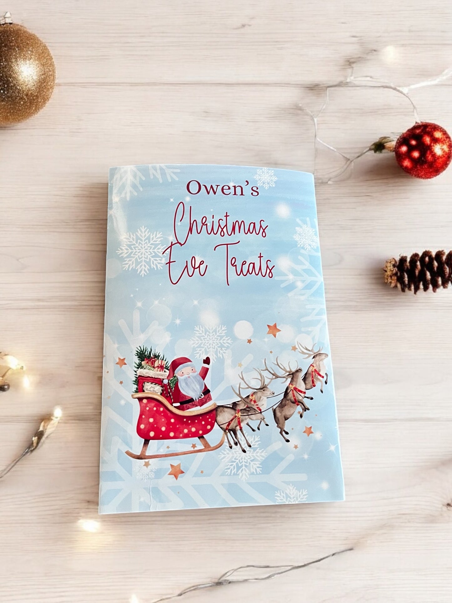 Personalised Christmas Eve Treat Packets