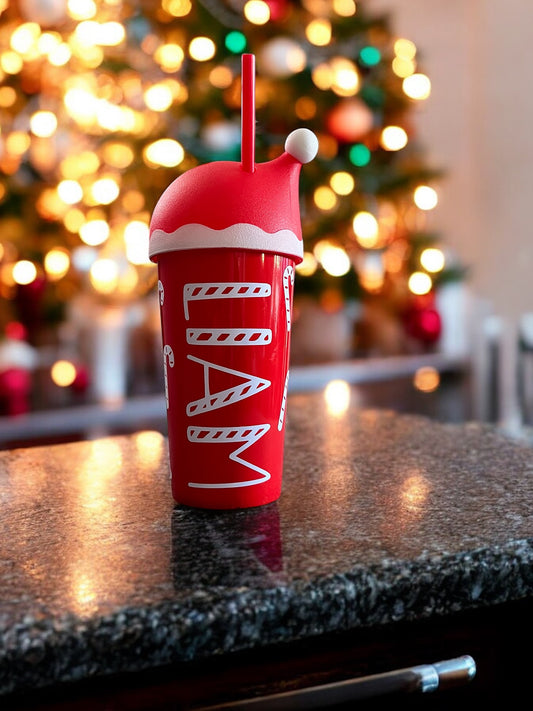 Personalised Santa Red Cold Cup