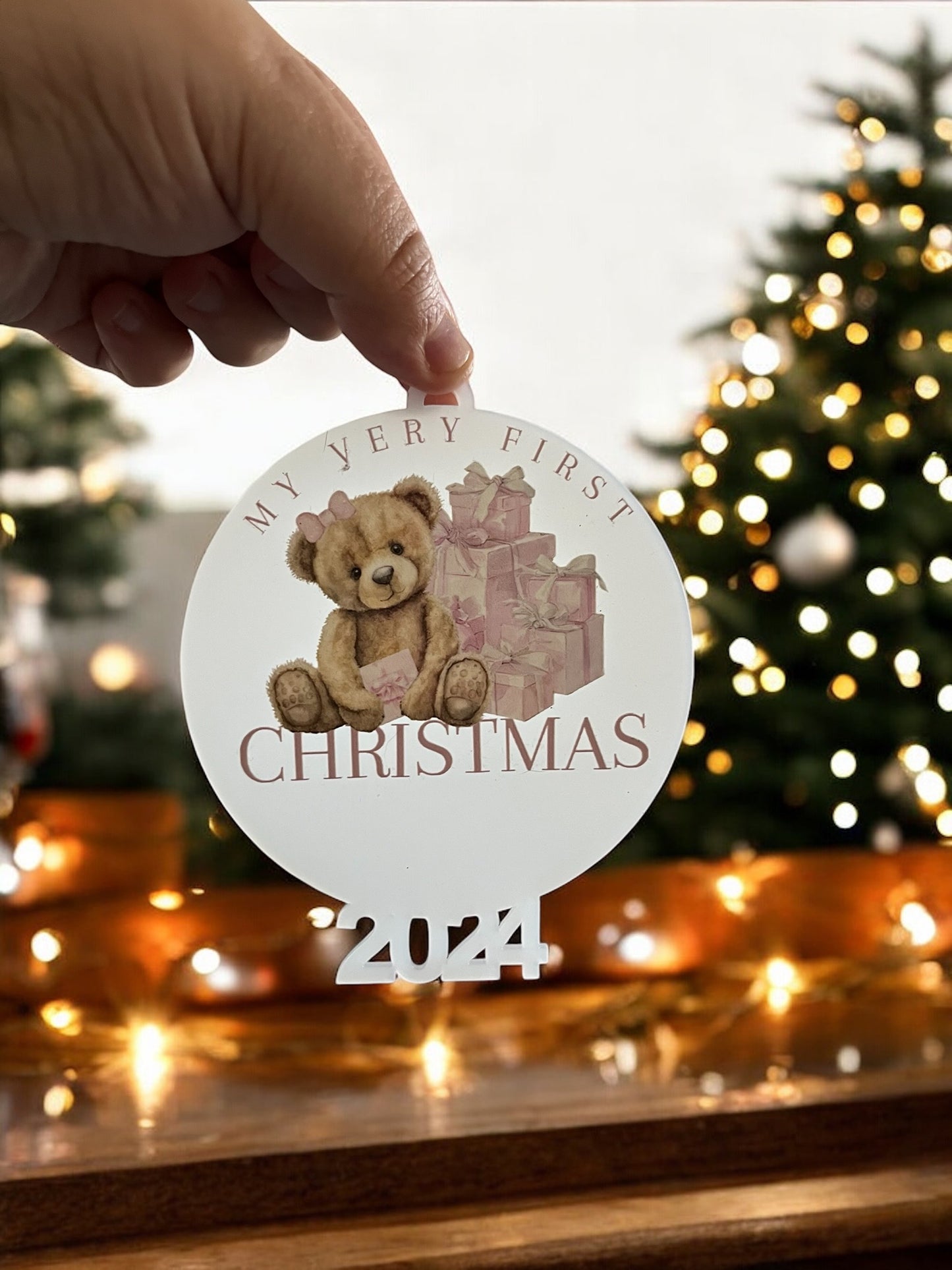 Personalised 1st Christmas 2024 Christmas Tree Decoration