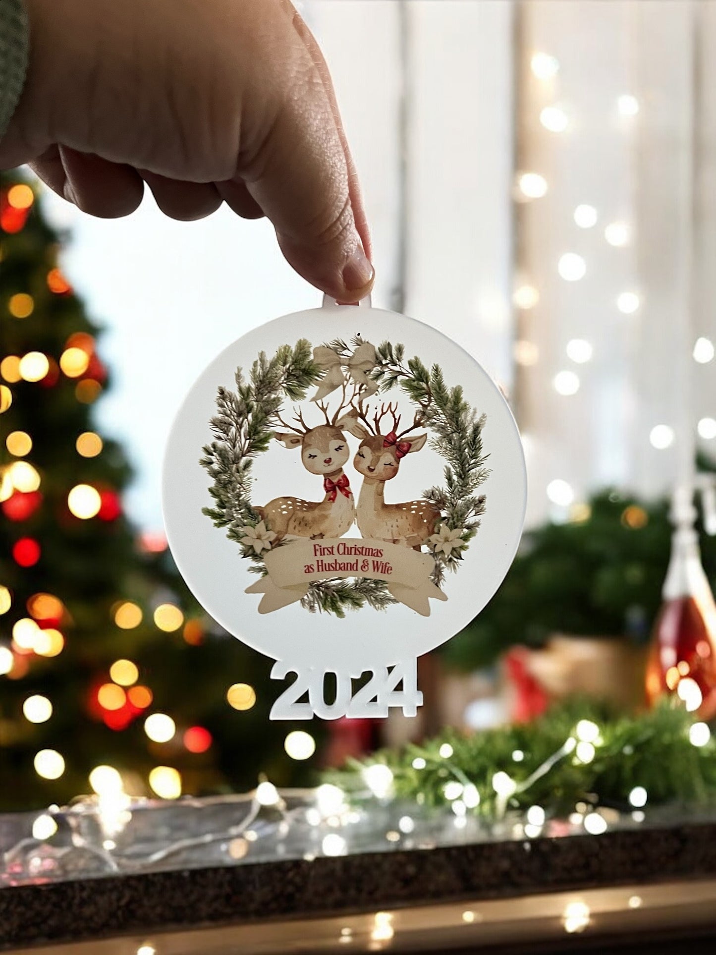 First Christmas as Husband and Wife 2024 Christmas Tree Decoration