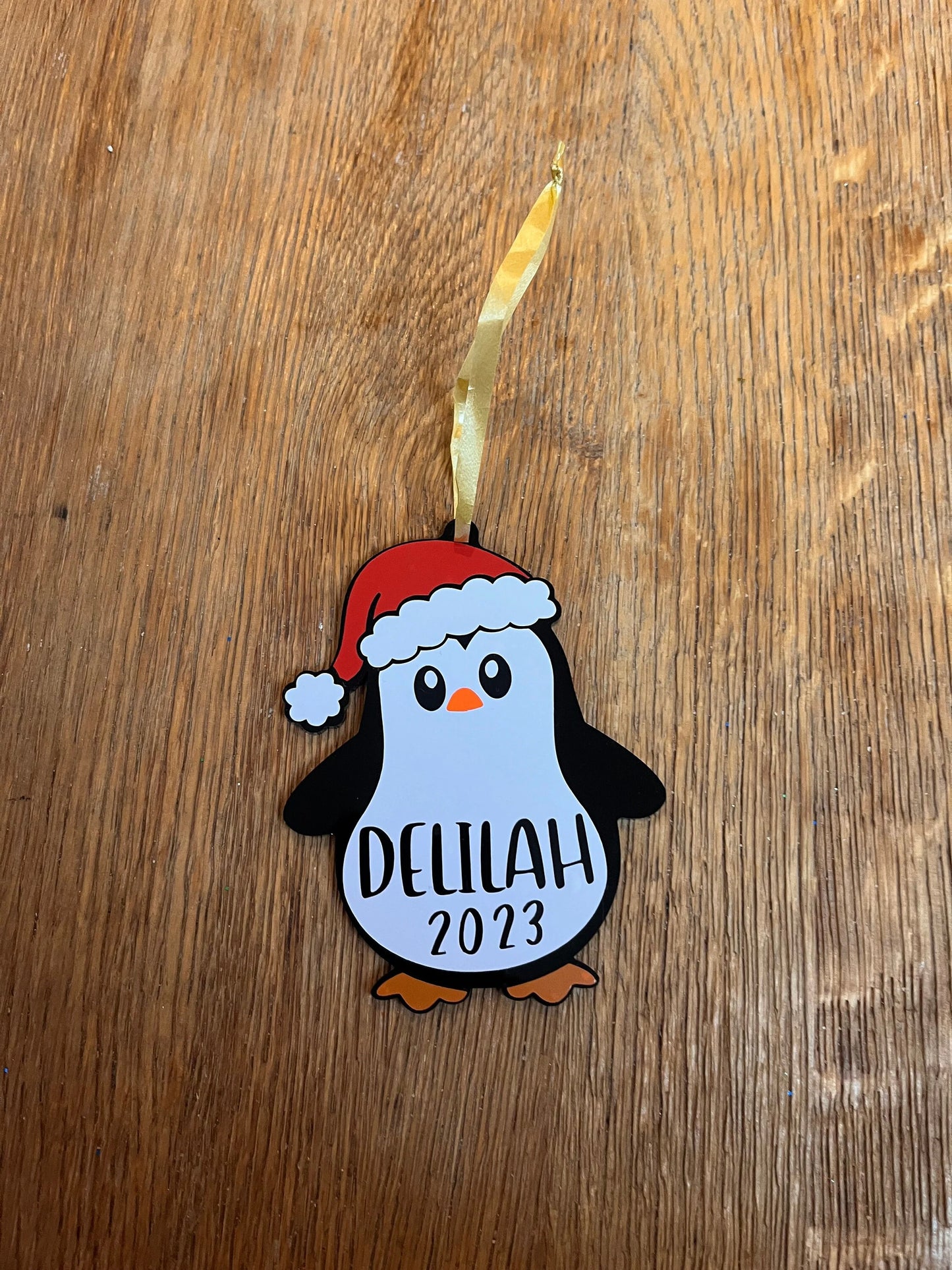 Personalised Penguin Christmas Tree Decoration