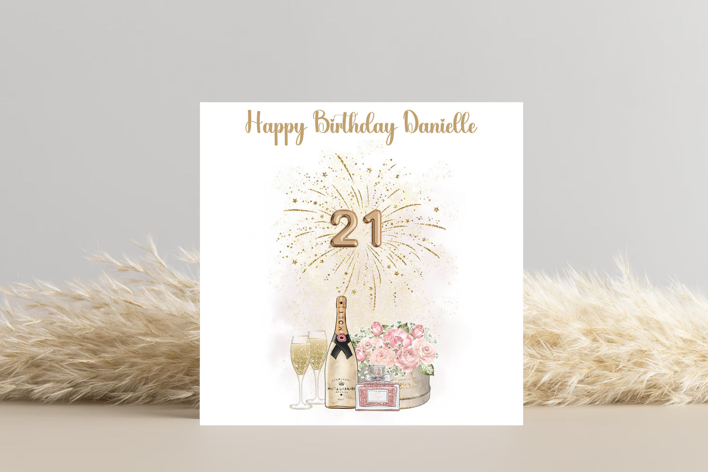 Personalised 21st Birthday card for her