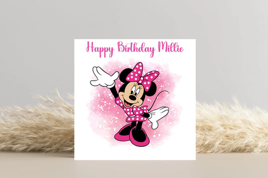 Personalised Minnie Mouse Birthday Card