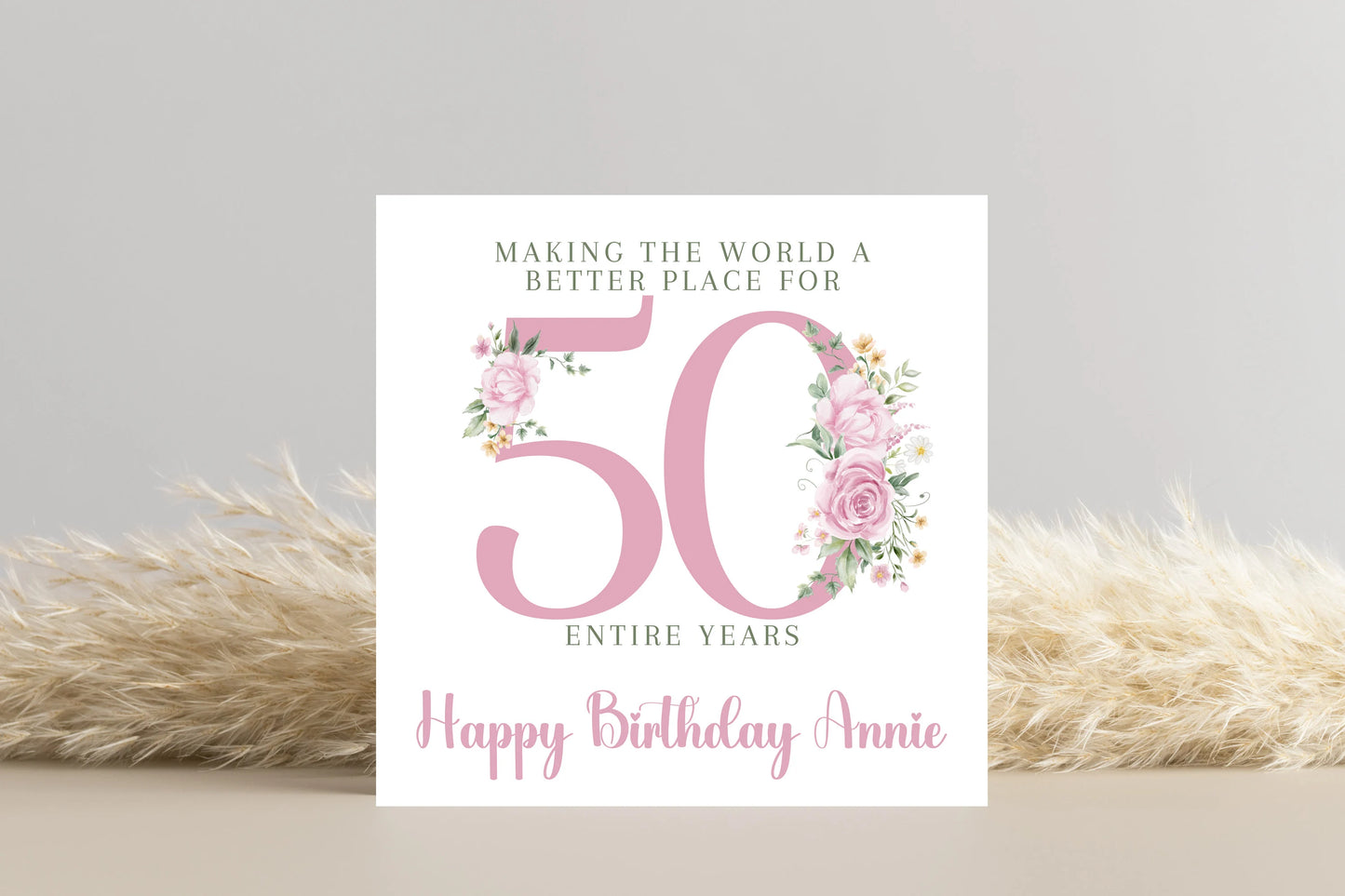 Personalised Making the World a better Place Birthday Card