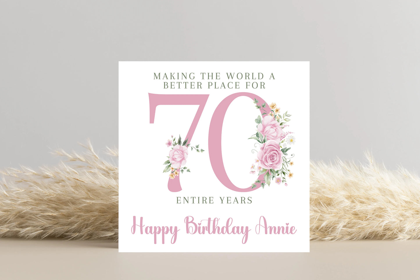 Personalised Making the World a better Place Birthday Card