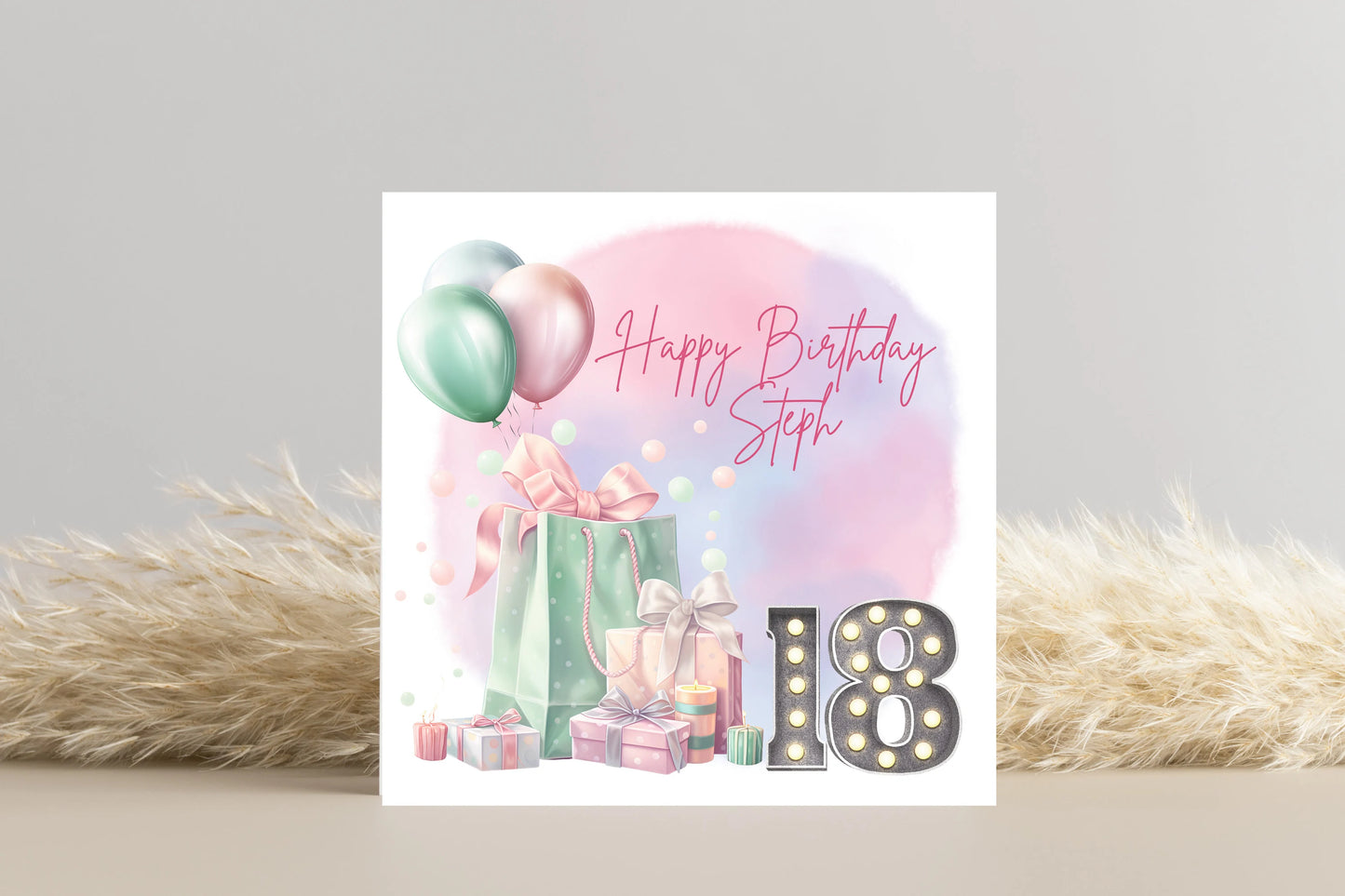 Personalised 18th Birthday Card for Her