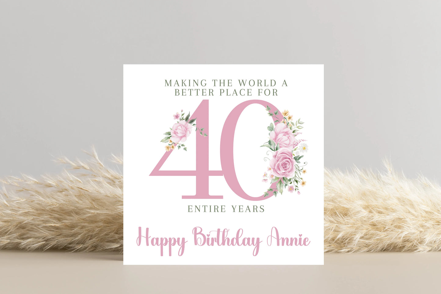 Personalised Making the World a better Place Birthday Card