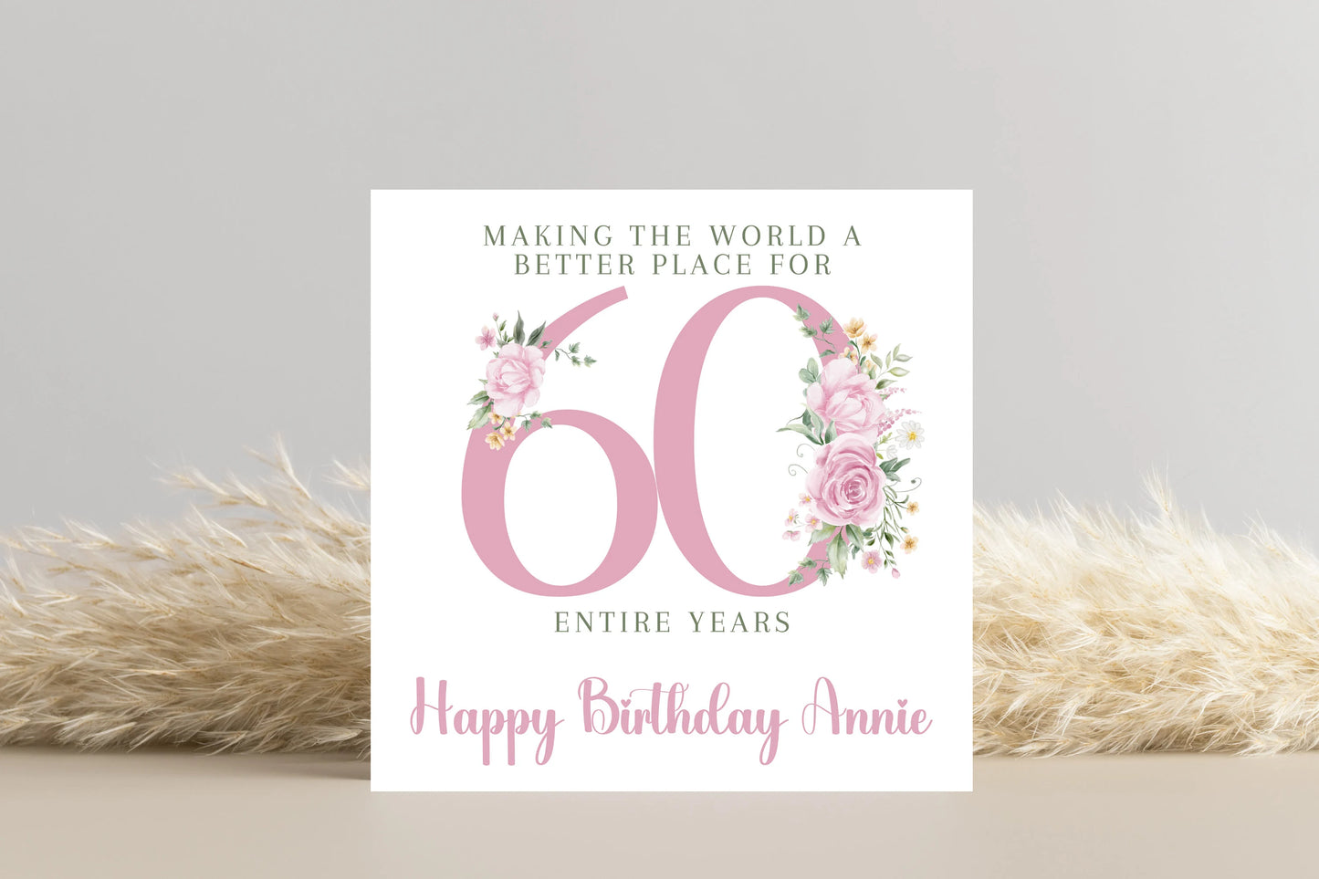 Personalised Making the World a better Place Birthday Card