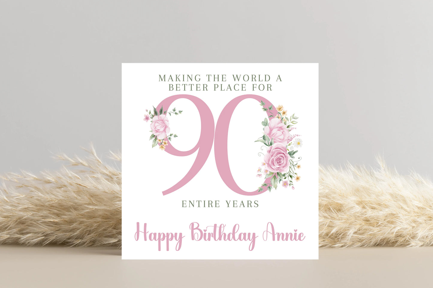 Personalised Making the World a better Place Birthday Card