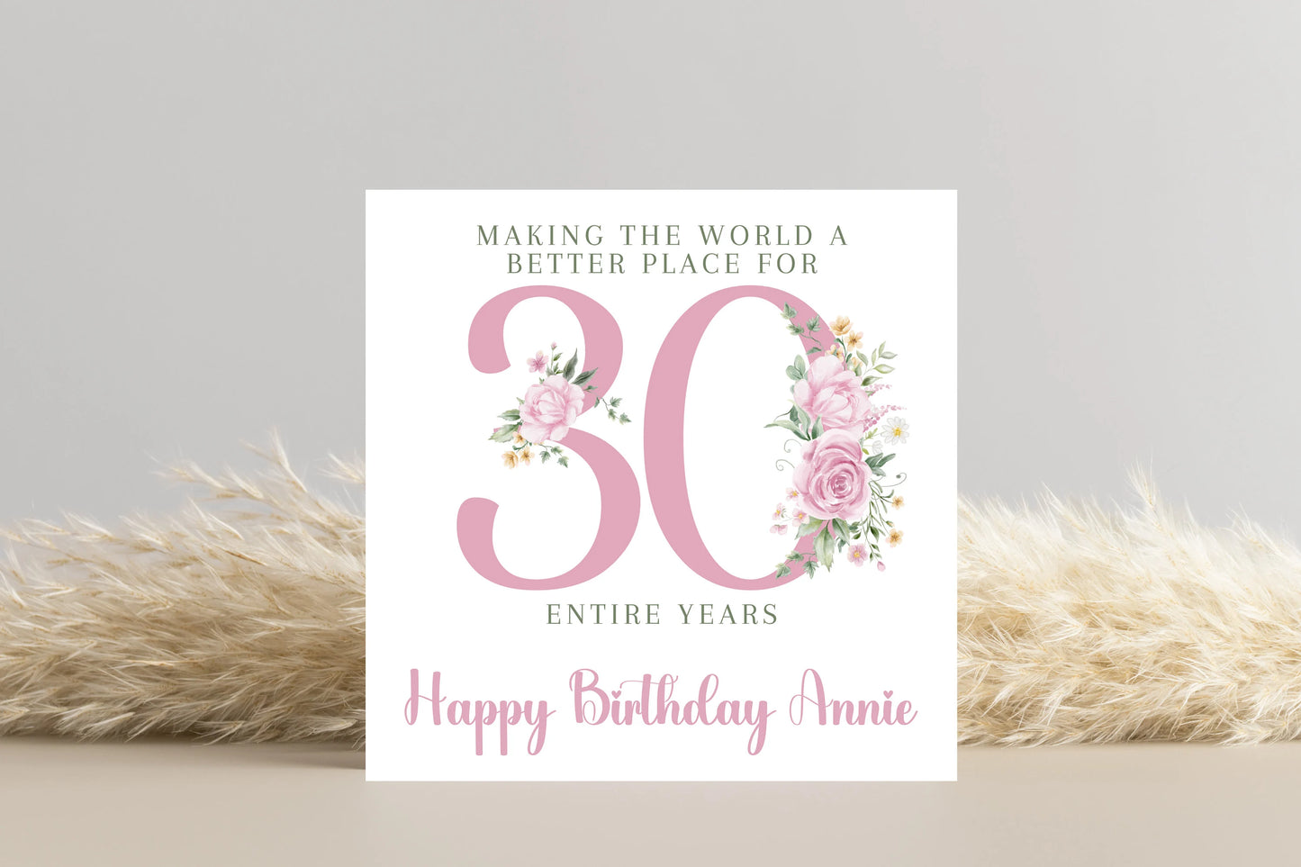 Personalised Making the World a better Place Birthday Card