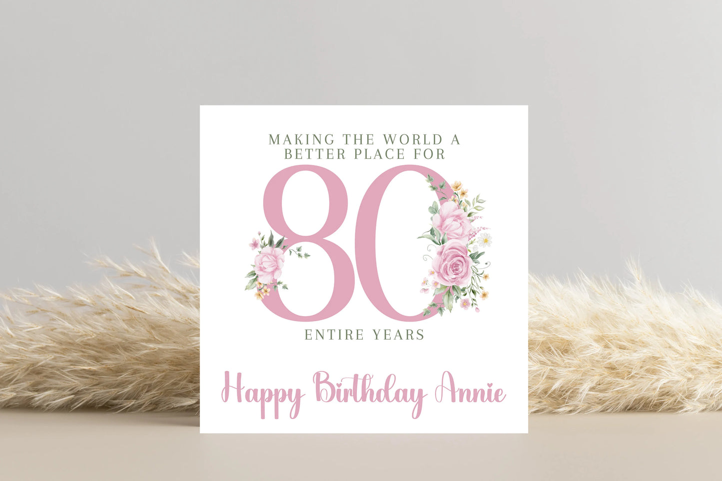 Personalised Making the World a better Place Birthday Card