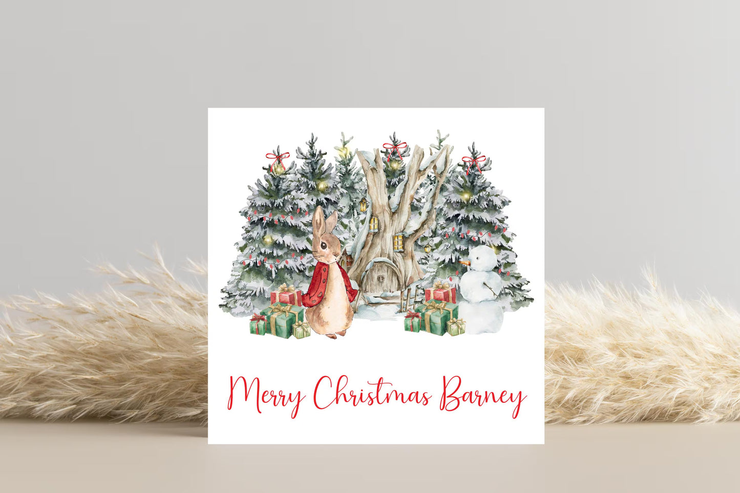 Personalised Peter Rabbit Christmas Card