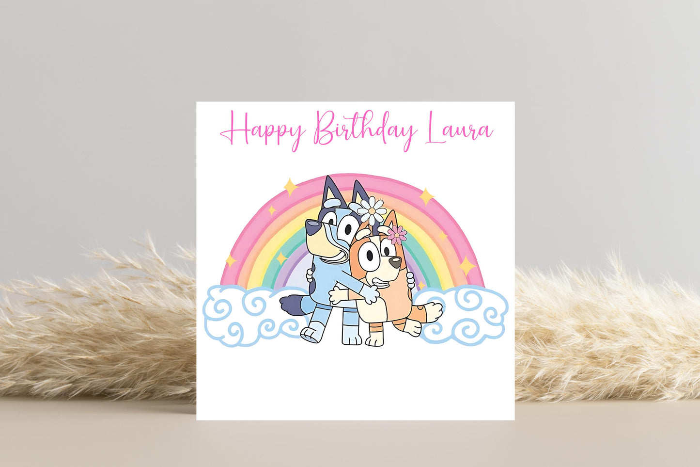 Personalised Bluey Birthday Card