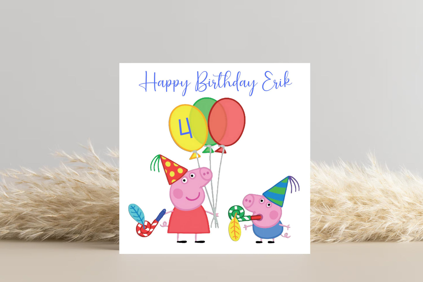 Personalised Peppa Pig Birthday Card