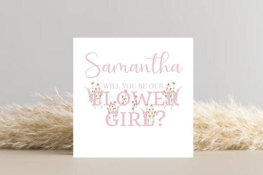 Personalised Will You Be Our Flower Girl Proposal Card