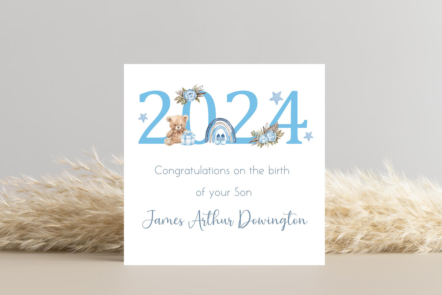 Personalised 2024 Baby Arrival Card