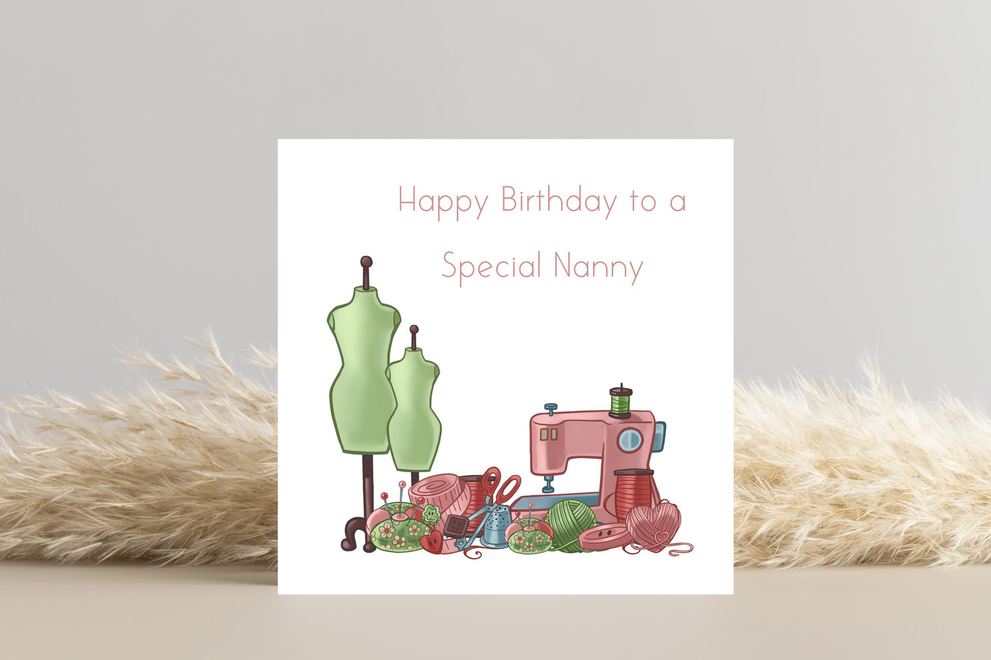 Personalised Sewing Themed Birthday Card