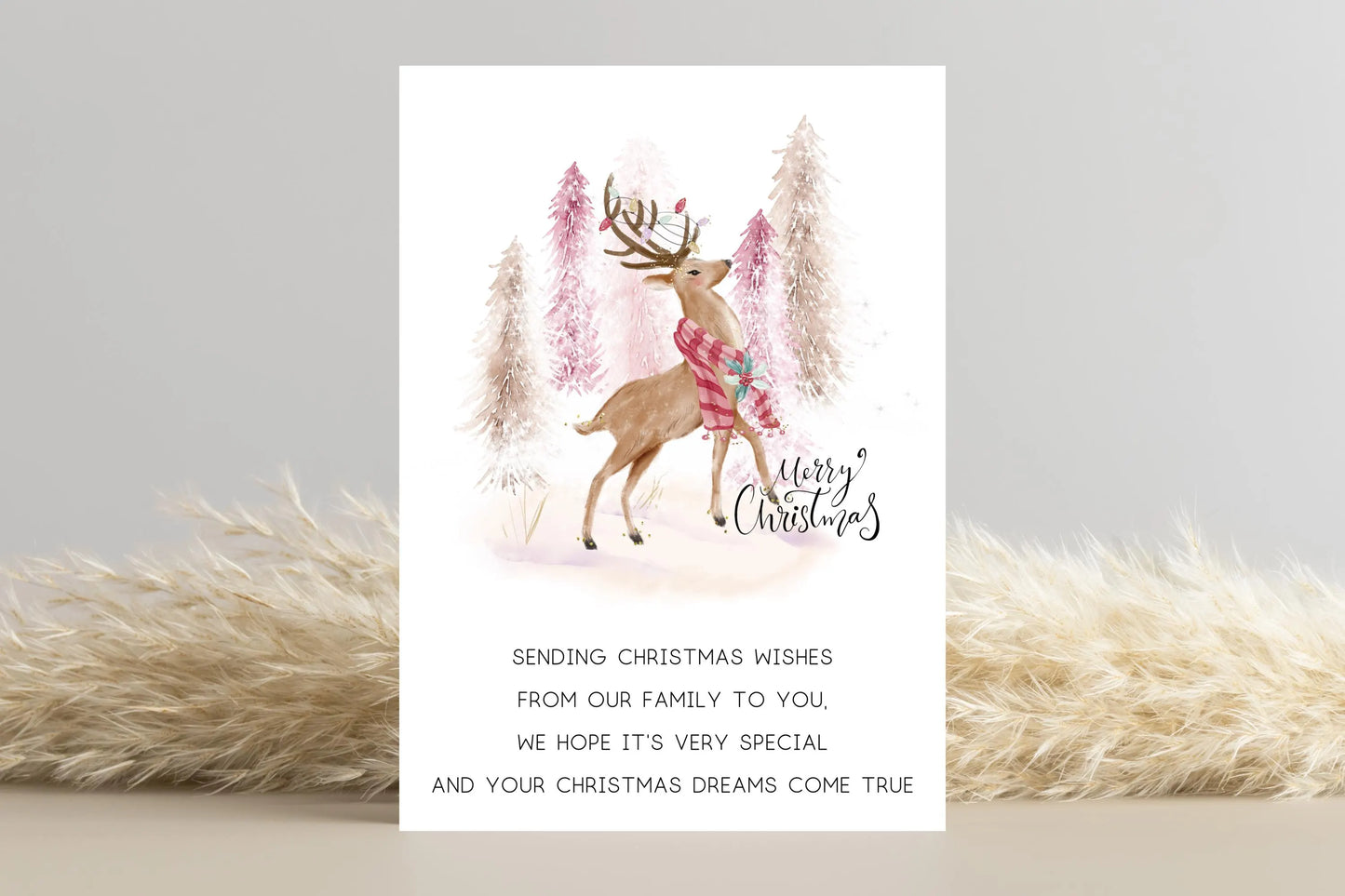 Reindeer Christmas Wishes Christmas Card