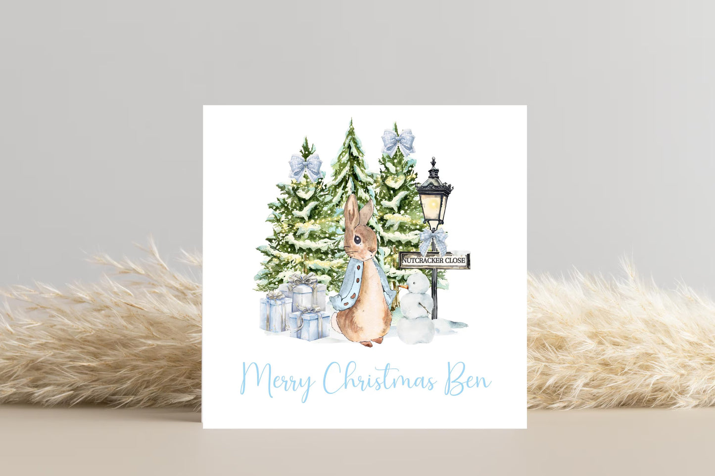 Personalised Peter Rabbit Christmas Card