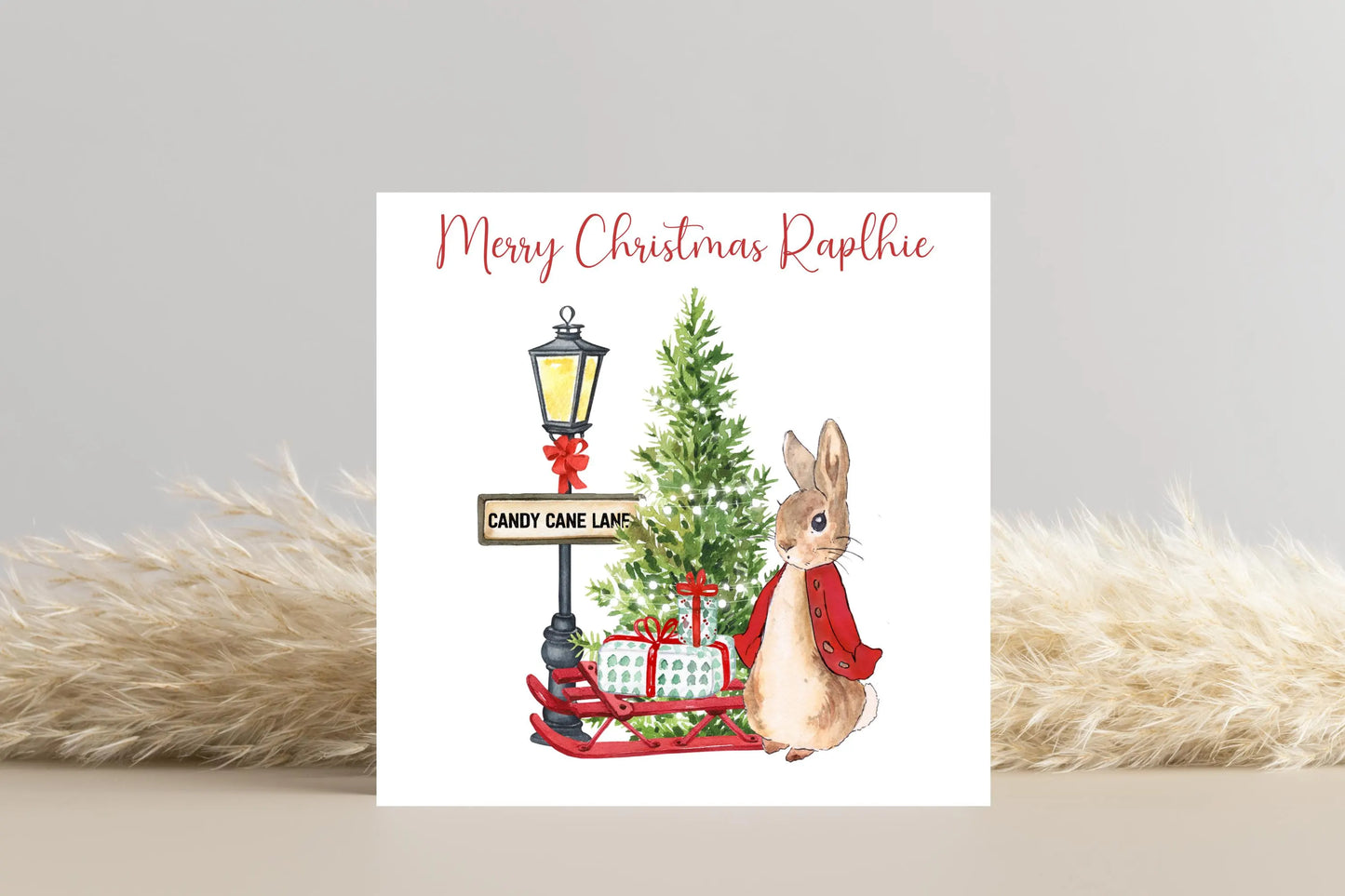 Peter Rabbit Christmas Card- Personalised