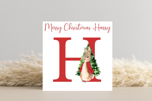 Peter Rabbit Christmas Card- Personalised