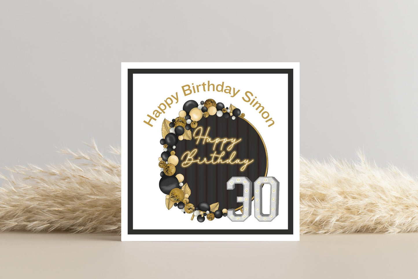 Personalized Birthday Card for Big Celebrations | Customisable | Party Decoration Theme