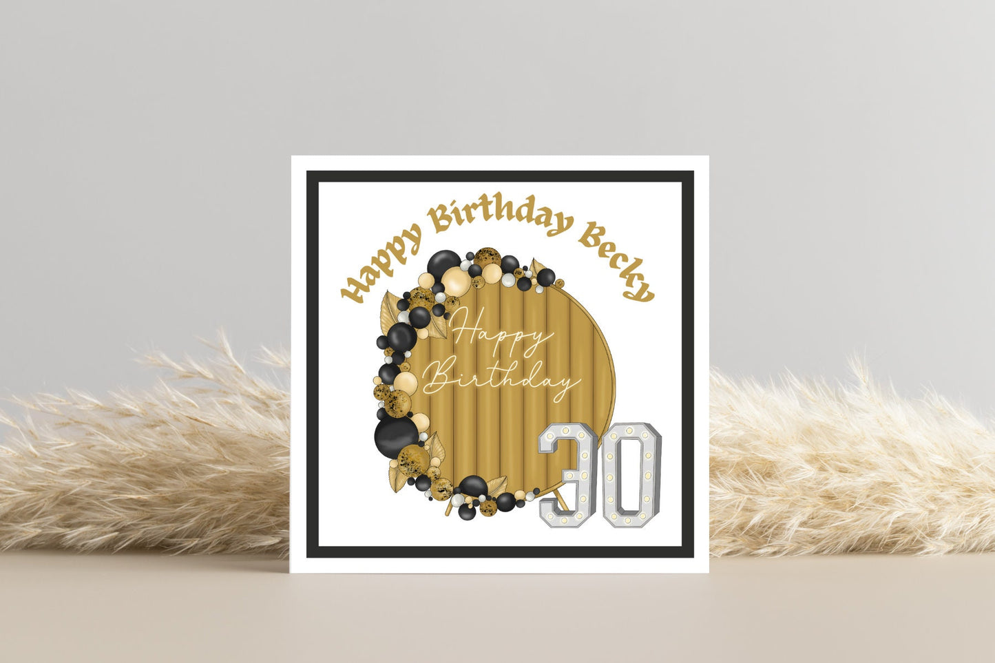 Personalized Birthday Card for Big Celebrations | Customisable | Party Decoration Theme