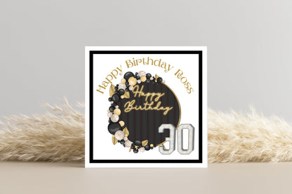 Personalized Birthday Card for Big Celebrations | Customisable | Party Decoration Theme