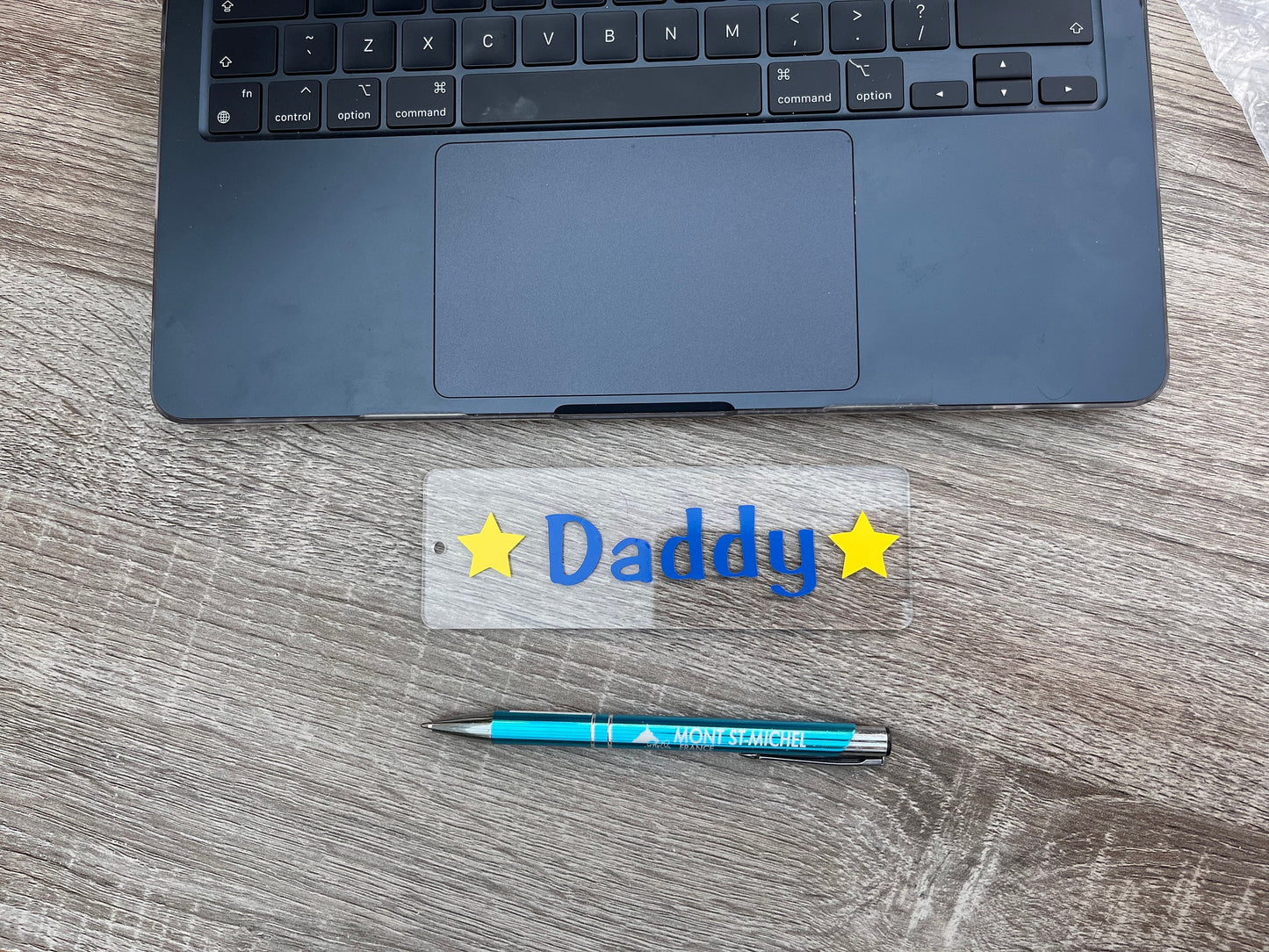 Personalised Clear Acrylic Daddy/Dad Bookmark - Great Father's Day Gift!