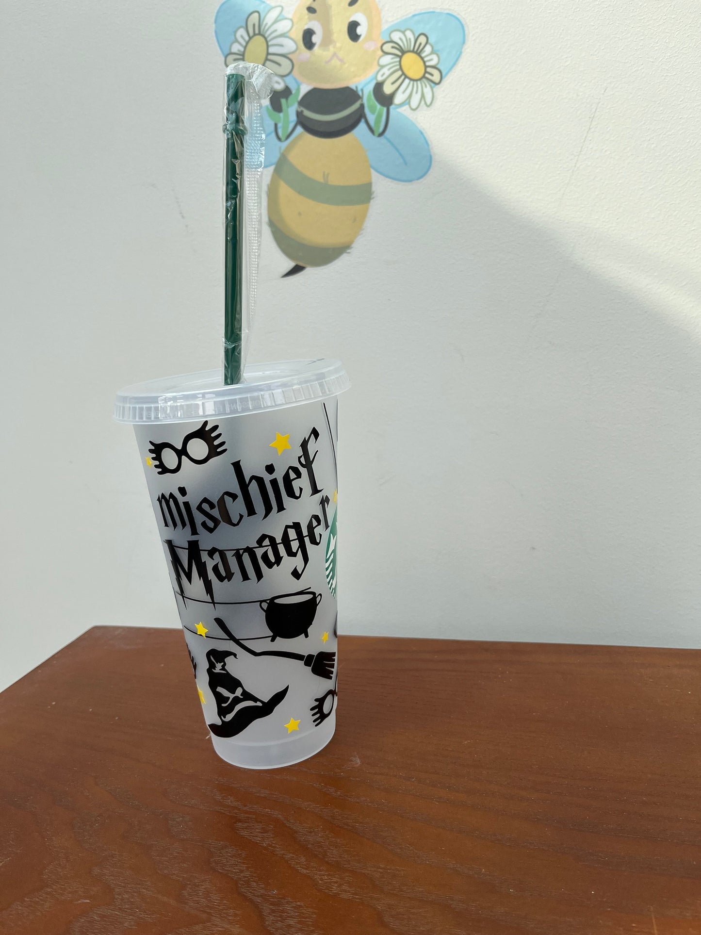 Stitch Wizard Mischief Manager Reusable Cold Cup | 24oz | Vibrant Colours | Perfect for Summer Fun