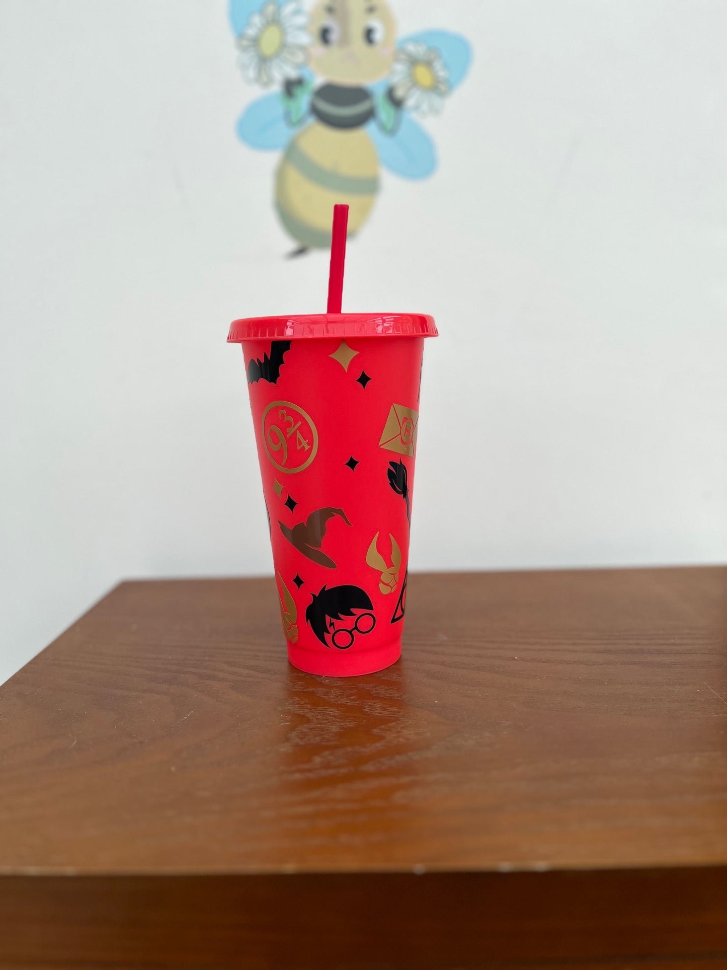 Red Magical Wizard Reusable Cold Cup