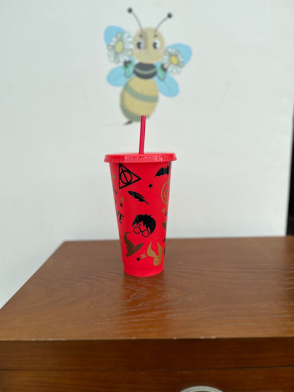 Red Magical Wizard Reusable Cold Cup