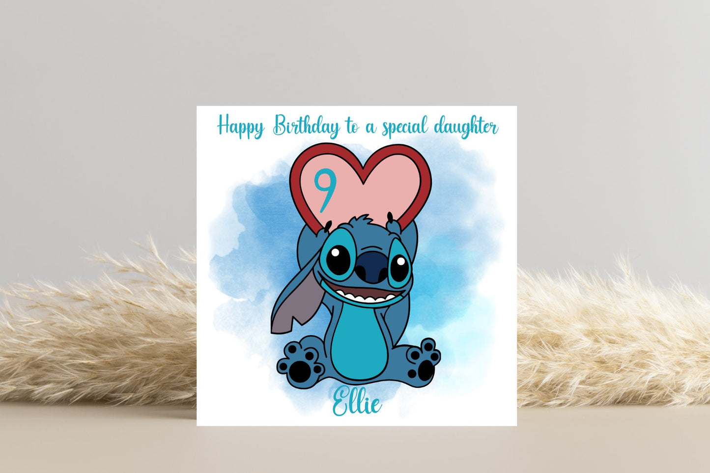 Personalised Stitch Birthday Card / Any age | Any Relation | Any Name