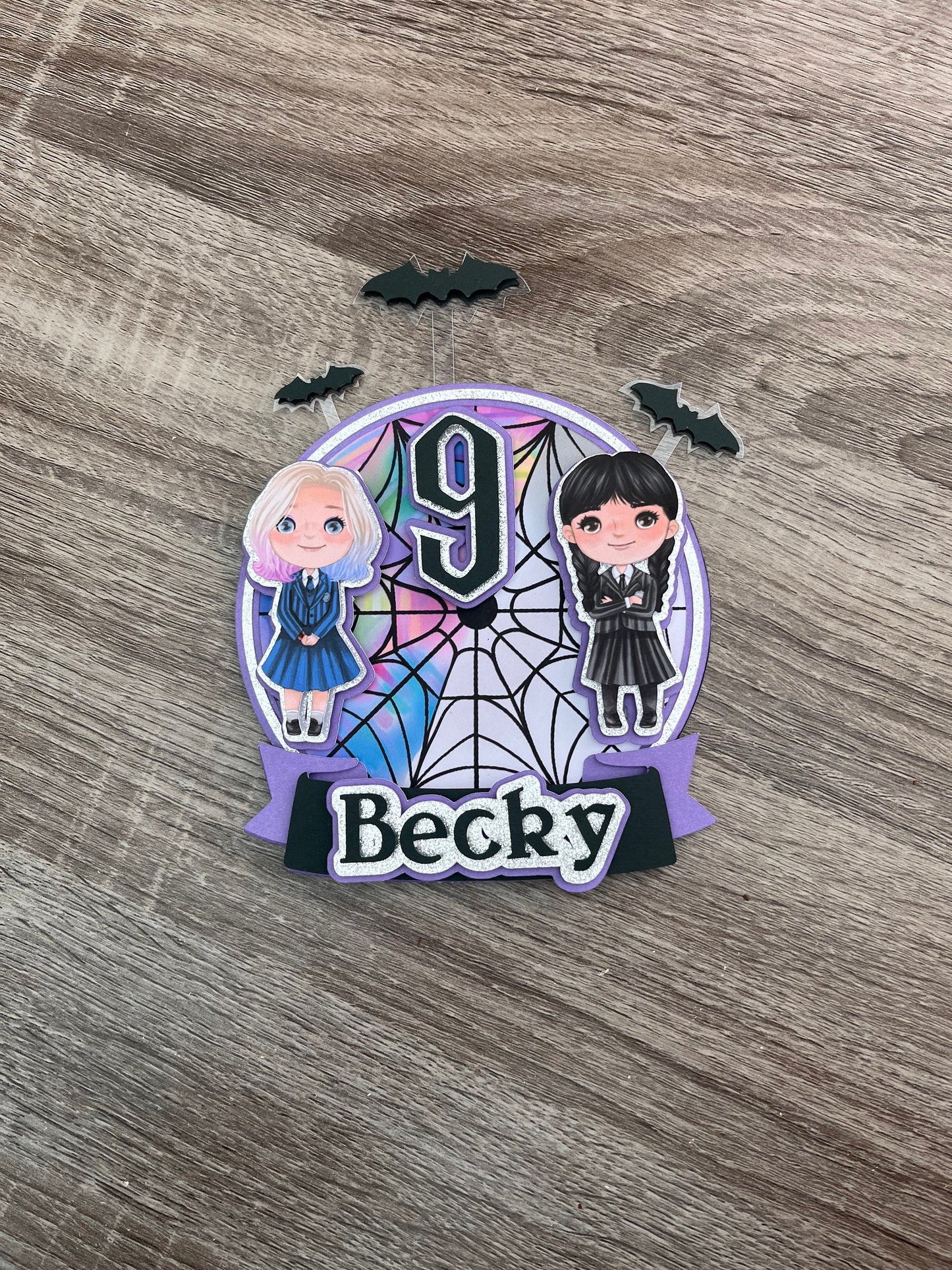 Wednesday Addams Personalised Cake Toppper