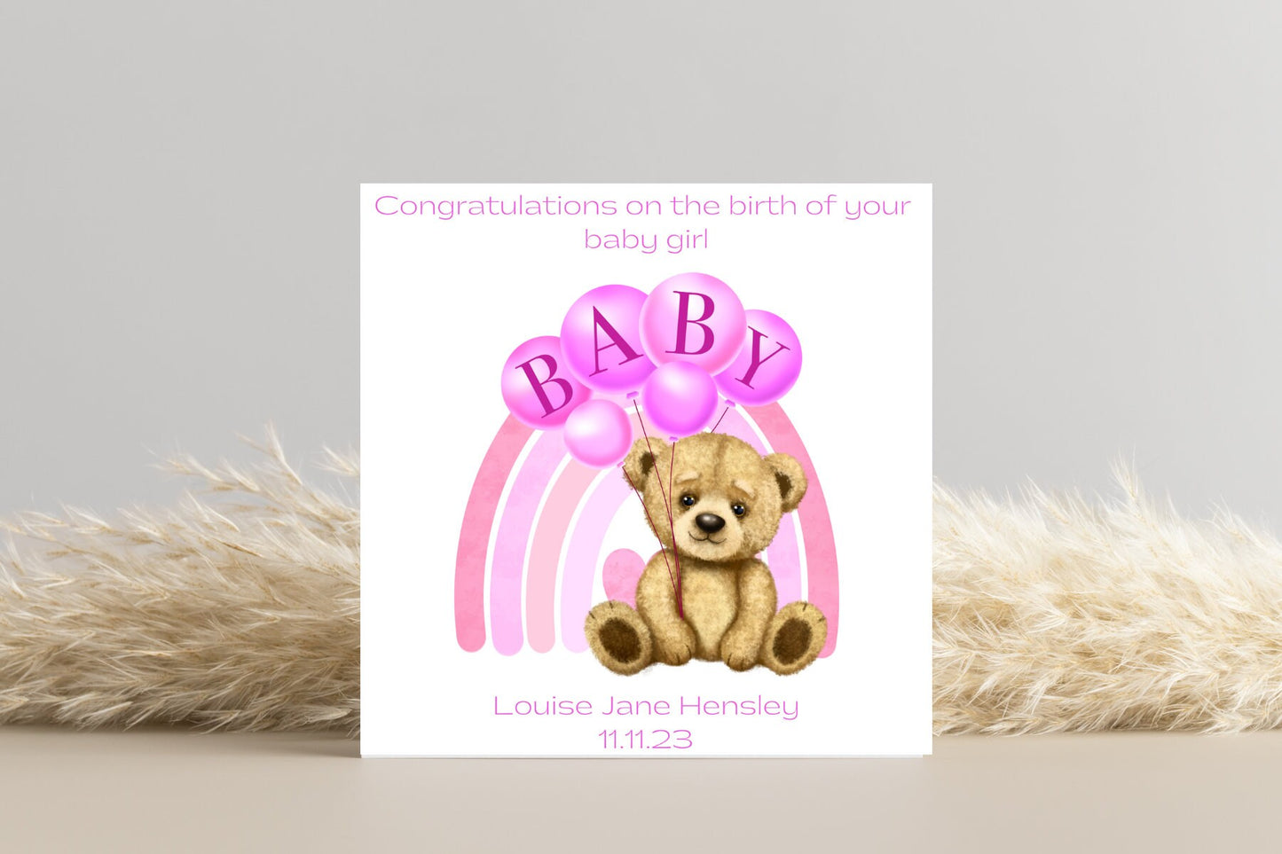 Personalised Congratulations Card for Baby Boy/Girl